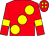 Red, large yellow spots, armlets and spots on cap (Mr R Gander & Partner)