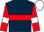 Dark blue, red hoop, red sleeves, white armlets, white cap (Mr C Drew)
