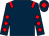 Dark blue, red epaulets, diamonds on sleeves, dark blue cap, red diamond (Mr Salem Bel Obaida)