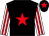 Black, red star, white and red striped sleeves, black cap, red star (My Racing Manager Friends)