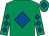 Emerald green, royal blue diamond, diamonds on sleeves, emerald green cap, royal blue diamond (The Footie Partnership)