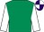 Emerald green, white sleeves, purple and white quartered cap (Mrs E C York)