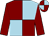 Maroon and light blue (quartered), maroon sleeves (Mr A D Hollinrake)