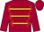 Claret, gold braid, claret sleeves, claret cap, gold tassel (Qatar Racing Limited)