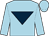 Light blue, dark blue inverted triangle (Mr & Mrs N Welby)