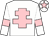 White, pink cross of lorraine, armlets and star on cap (Mrs Jenny Gordon)