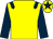 Yellow, dark blue epaulets, sleeves and star on cap (Mrs J Fowler)