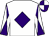 White, purple diamond, diabolo on sleeves, purple and white quartered cap (Ms H Whittle)
