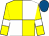 YELLOW and WHITE (quartered), YELLOW sleeves, WHITE armlets, ROYAL BLUE cap (Ontoawinner & Partner)