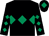 Black, emerald green triple diamond, diamonds on sleeves, black cap, emerald green diamond (Diamond Racing Ltd)