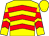 Yellow, red chevrons, yellow cap (Mr James Drummond)