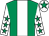 Emerald green, white stripe, white sleeves, emerald green stars, white cap, emerald green star (The Affordable (2) Partnership)