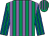 Emerald green and mauve stripes, royal blue and emerald green striped sleeves (Mr Dominic Christian)