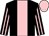 Black, pink stripe, striped sleeves, pink cap (Pontispool Racing Club)