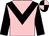 Pink, black chevron and sleeves, black and pink quartered cap (Mrs Elaine Tate & Partner)