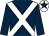 Dark blue, white cross belts, white cap, dark blue star (Mrs Jill Dennis)