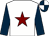 White, maroon star, dark blue sleeves, dark blue and white quartered cap (Oceans Racing)