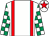 White, red braces, emerald green and white check sleeves, white cap, red star (James & Jean Potter Ltd)