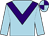 Light blue, purple chevron, quartered cap (Mr P Ponting)