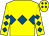 Yellow, royal blue triple diamond, royal blue diamonds on sleeves, yellow cap, royal blue diamonds (The Treaty Partnership)