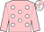Pink, white spots, pink sleeves, quartered cap (Mrs Marie Martin)
