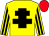 Yellow, black cross of lorraine, striped sleeves, red cap (James Cregan)