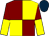 Maroon and yellow (quartered), halved sleeves, dark blue cap (Mr R J Tufft)