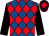 Royal blue and red diamonds, black sleeves, brown cap, red diamond (All Seasons Racing)