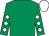 Emerald green, white diamonds on sleeves, white cap (Mr Hussain Alabbas Lootah)