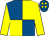Royal blue and yellow (quartered), yellow sleeves, royal blue cap, yellow spots (Mr John Carey)