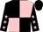 Black and pink (quartered), black sleeves, pink stars, black cap (Amy Murphy)