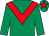 Emerald green, red chevron and star on cap (The Grocer Syndicate)