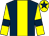 Dark blue, yellow stripe, yellow sleeves, dark blue armlets and star on yellow cap (Coxon, Daresbury, Dewhurst And Maceche)