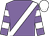 Mauve, white sash, hooped sleeves, white cap (Mr N J Hawke)