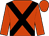 Tangerine, black cross sashes, tangerine cap (P J Hassett)