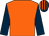 Orange, dark blue sleeves, striped cap (O Smyth)