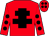 Red, black cross of lorraine, black spots on sleeves, red cap, black spots (Brian Bunyan)
