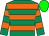 Emerald green & orange hoops, green cap (Exors of the Late George Dobbs)