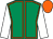 Emerald green, orange seams, white sleeves, orange cap (Mo Celita Partnership)