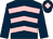 Dark blue & pink chevrons, dark blue sleeves, dark blue cap, pink diamond (Eoin Banville & K Bolger & Peter Robin Parkhill)