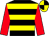 Black & yellow hoops, red sleeves, black & yellow quartered cap (Ms M Dowdall Blake)