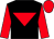 Black, red inverted triangle, sleeves and cap (Mrs L R Lovell)