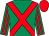 Emerald green, red cross belts, striped sleeves, red cap (Mrs S C Welch)