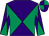 Purple and emerald green diabolo, quartered cap (Mr Nigel Franklin)
