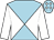 Light blue and white diabolo, white sleeves, light blue cap, white diamonds (Sir John Timpson)
