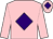 Pink, purple diamond and diamond on cap (Mrs Sian McCain)