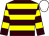 Brown, yellow hoops, white cap (Sedbergh Lads Club)