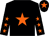 Black, orange star, black sleeves, orange stars, black cap, orange star (Mr Mark Dunphy)