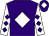Purple, white diamond, white sleeves, purple diamonds, purple cap, white diamond (Max Young Racing Club)