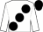 White, large black spots, black cap (Elite Racing Club)